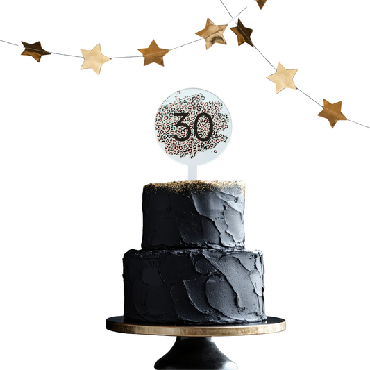 Personalised Leopard Print Cake Topper personalised number birthday decor product photo