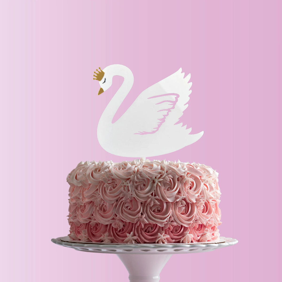 Personalised Acrylic swan ballerina children girls women birthday Cake Topper product photo 4