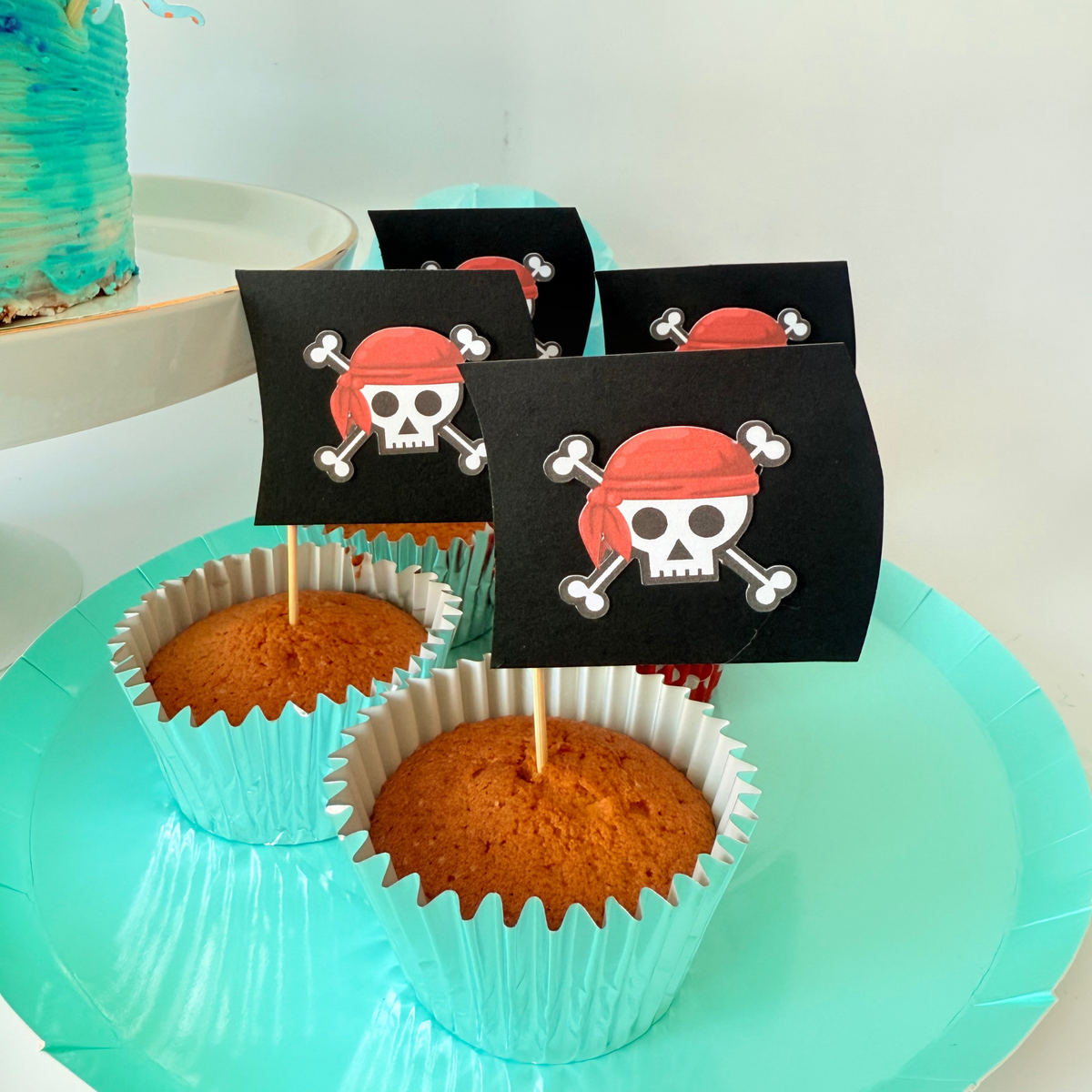 Personalised pirate ship handmade boys children birthday cake topper decoration product photo 12