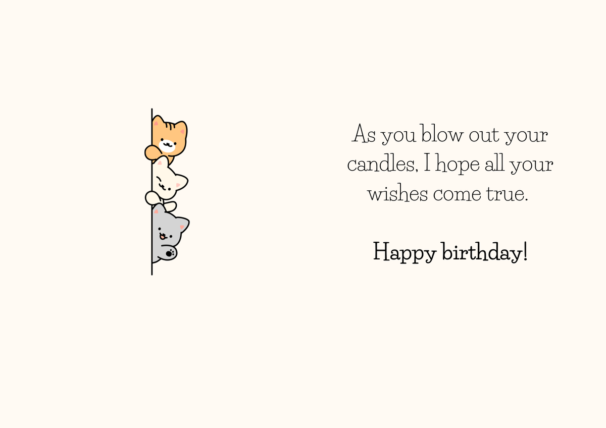 Personalised Cats birthday Greeting Cards product photo 2