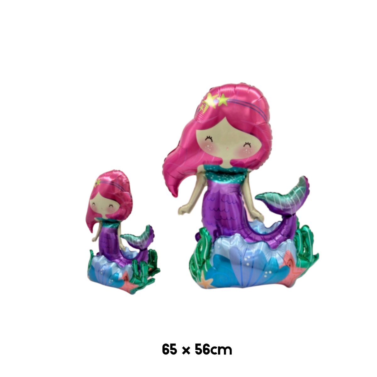 Personalised DIY mermaid under the sea theme balloon sculpture birthday stack stand product photo 2