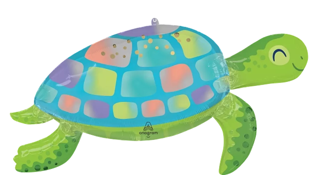 Personalised DIY sea themed turtle green balloon sculpture birthday stack stand product photo 3