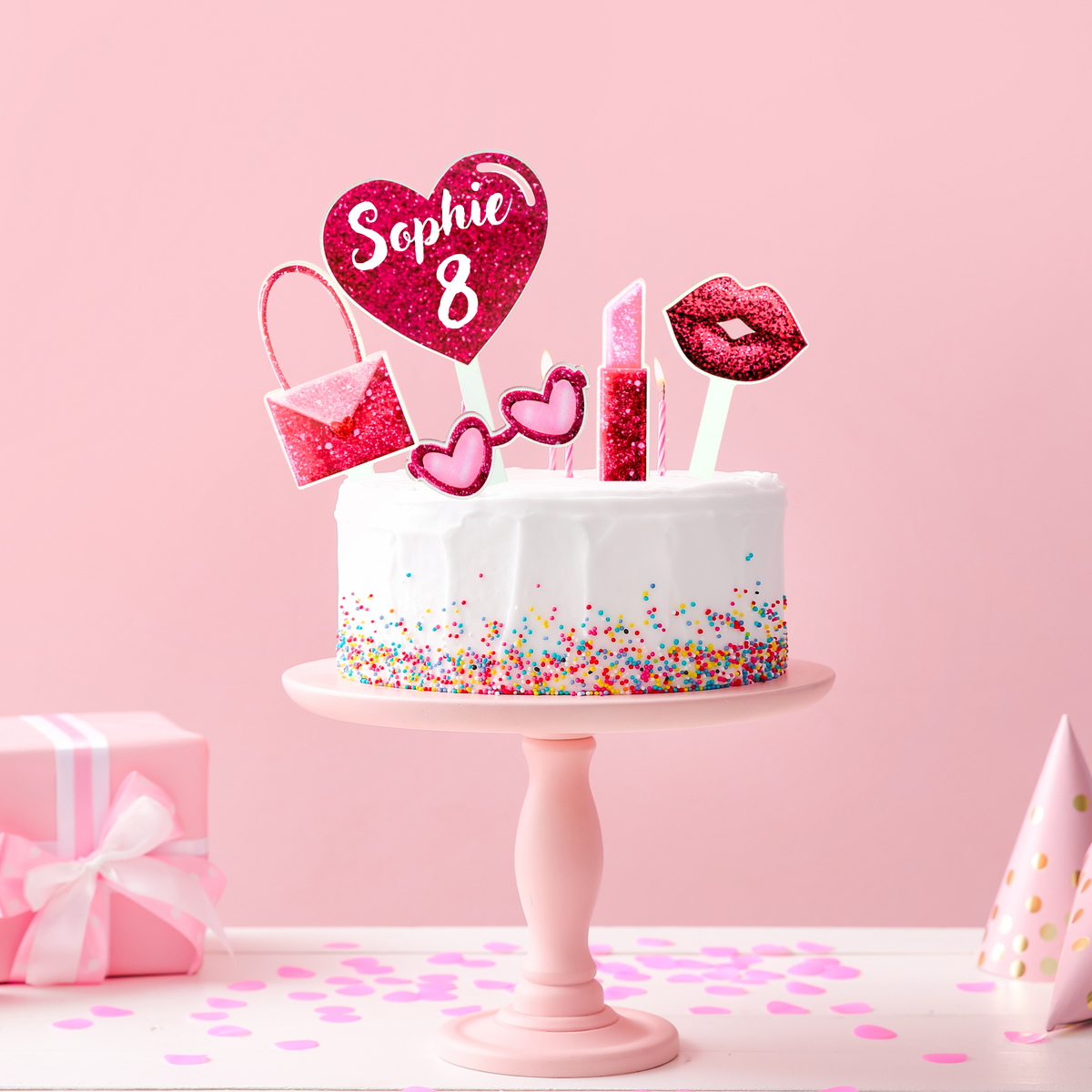 Personalised Fashion Cake Topper Set – Barbie-Inspired Glam ✨ product photo