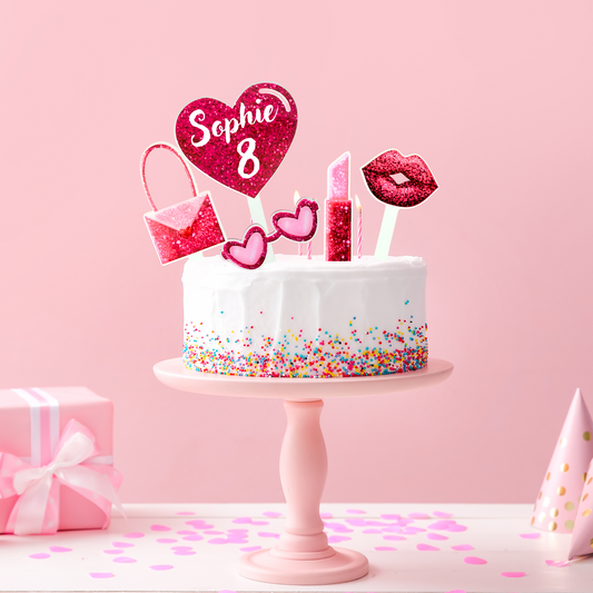 Personalised Fashion Cake Topper Set – Barbie-Inspired Glam ✨ product photo