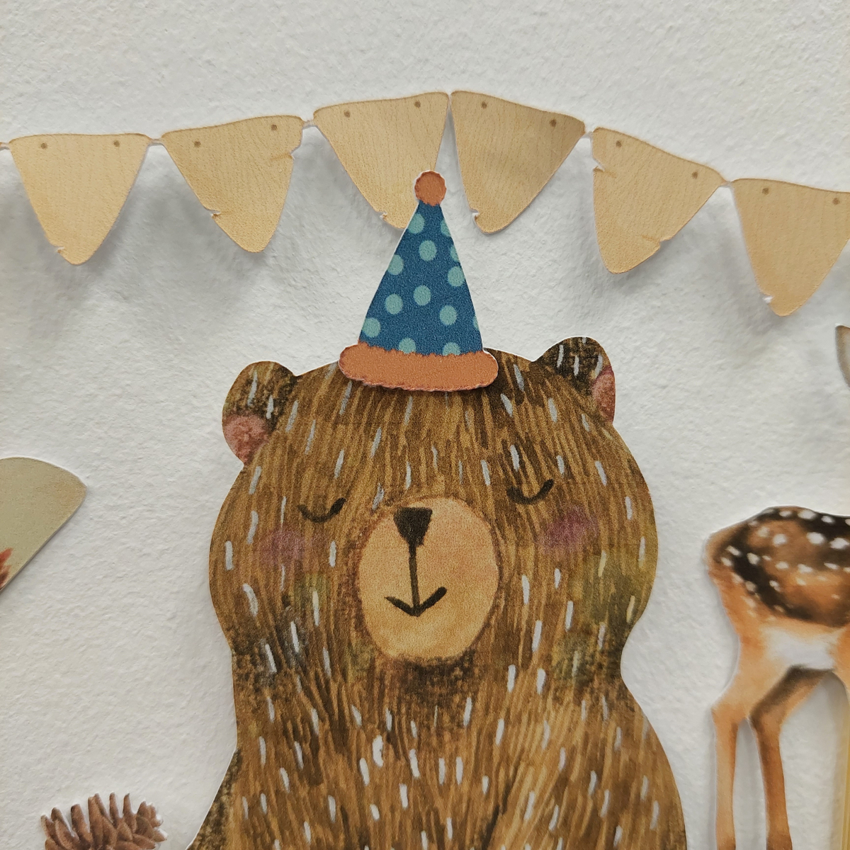 Personalised Woodland Bear Animal cake topper set product photo 7