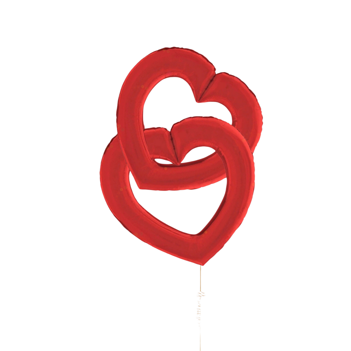 Personalised giant linked hollow heart helium balloons helium float product photo