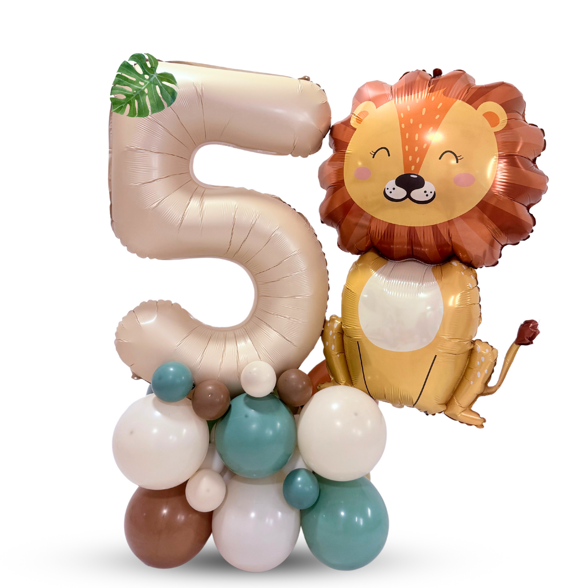 Personalised Girls boys children zoo animal lion big jungle safari balloon product photo 2