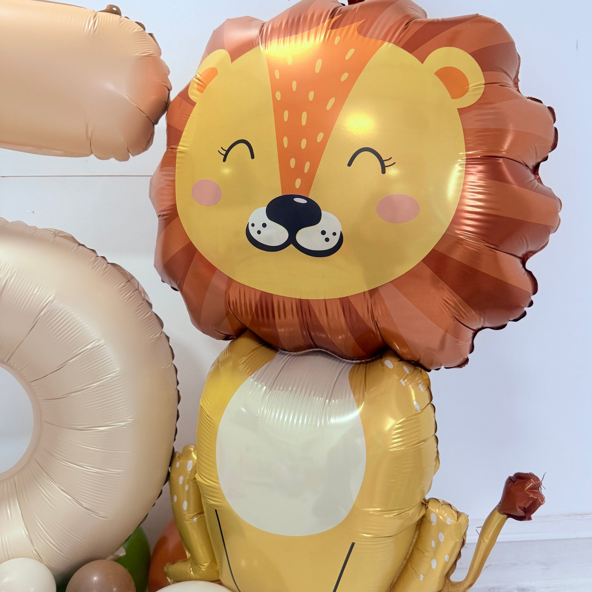 Personalised Girls boys children zoo animal lion big jungle safari balloon product photo 3