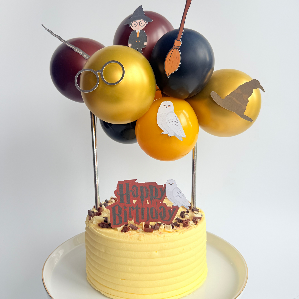 Personalised Harry potter style inspired magic themed balloon cake topper product photo 2