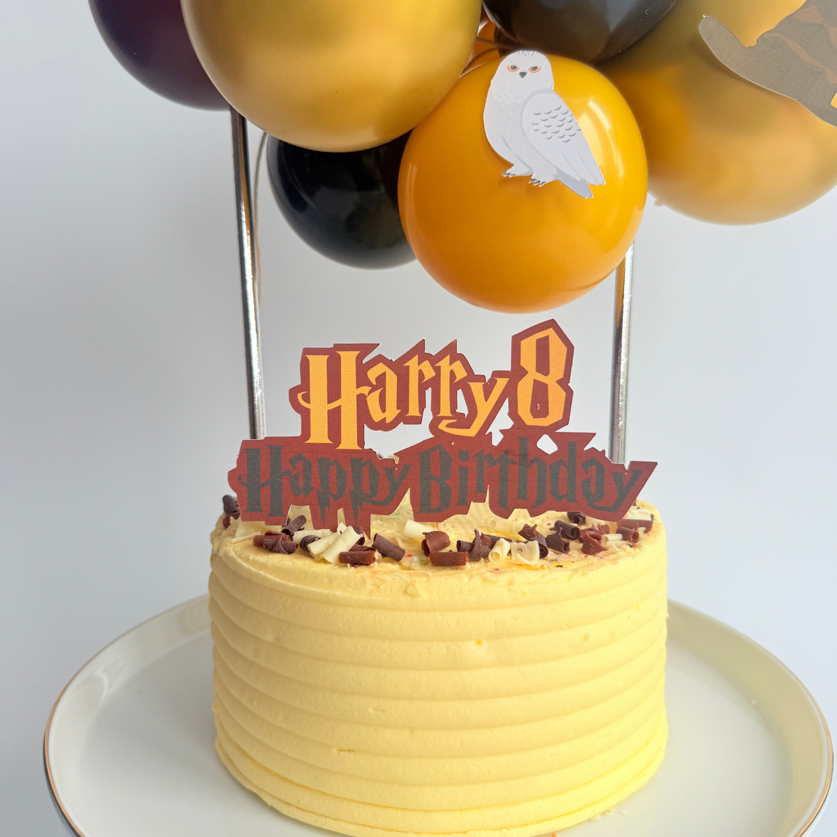 Personalised Harry potter style inspired magic themed balloon cake topper product photo 3