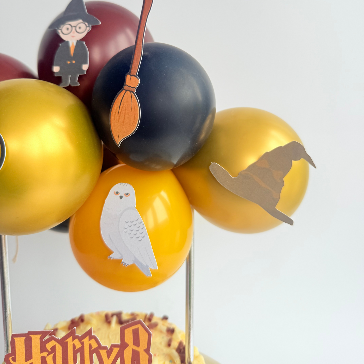 Personalised Harry potter style inspired magic themed balloon cake topper product photo 5