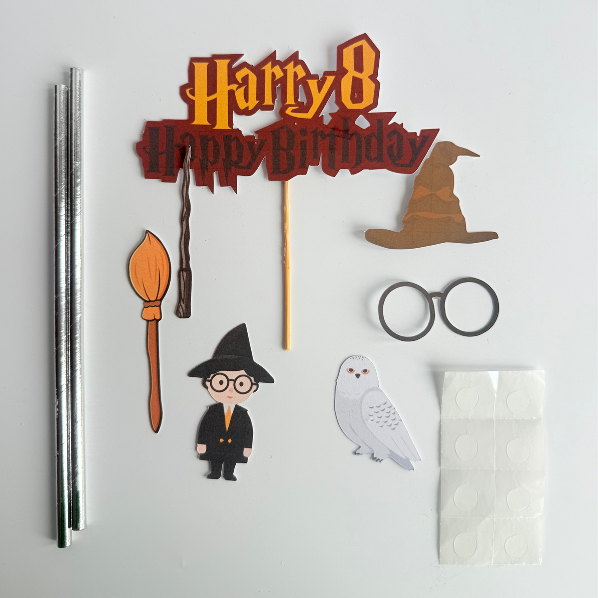 Personalised Harry potter style inspired magic themed balloon cake topper product photo 6