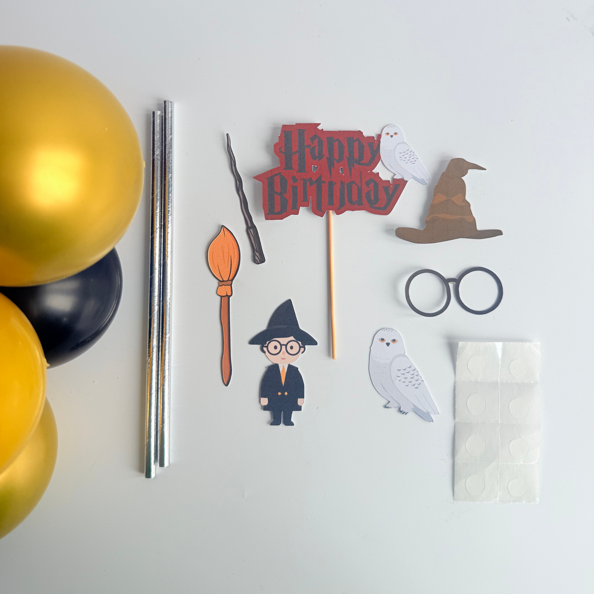 Personalised Harry potter style inspired magic themed balloon cake topper product photo 7