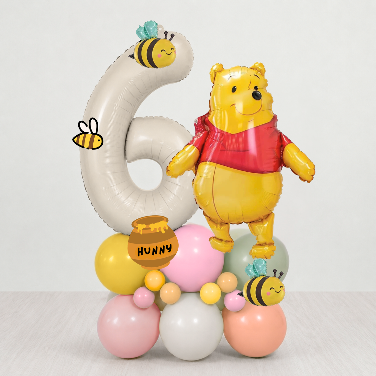 Personalised large DIY Winnie the pooh balloon sculpture birthday stack stand product photo 2