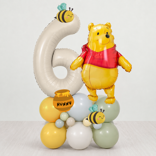 Personalised large DIY Winnie the pooh balloon sculpture birthday stack stand product photo