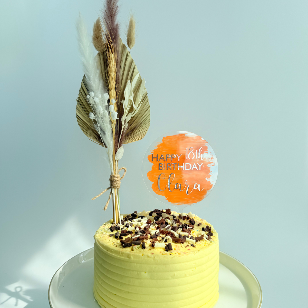 Personalised message round acrylic birthday cake decor Style 1 product photo 16