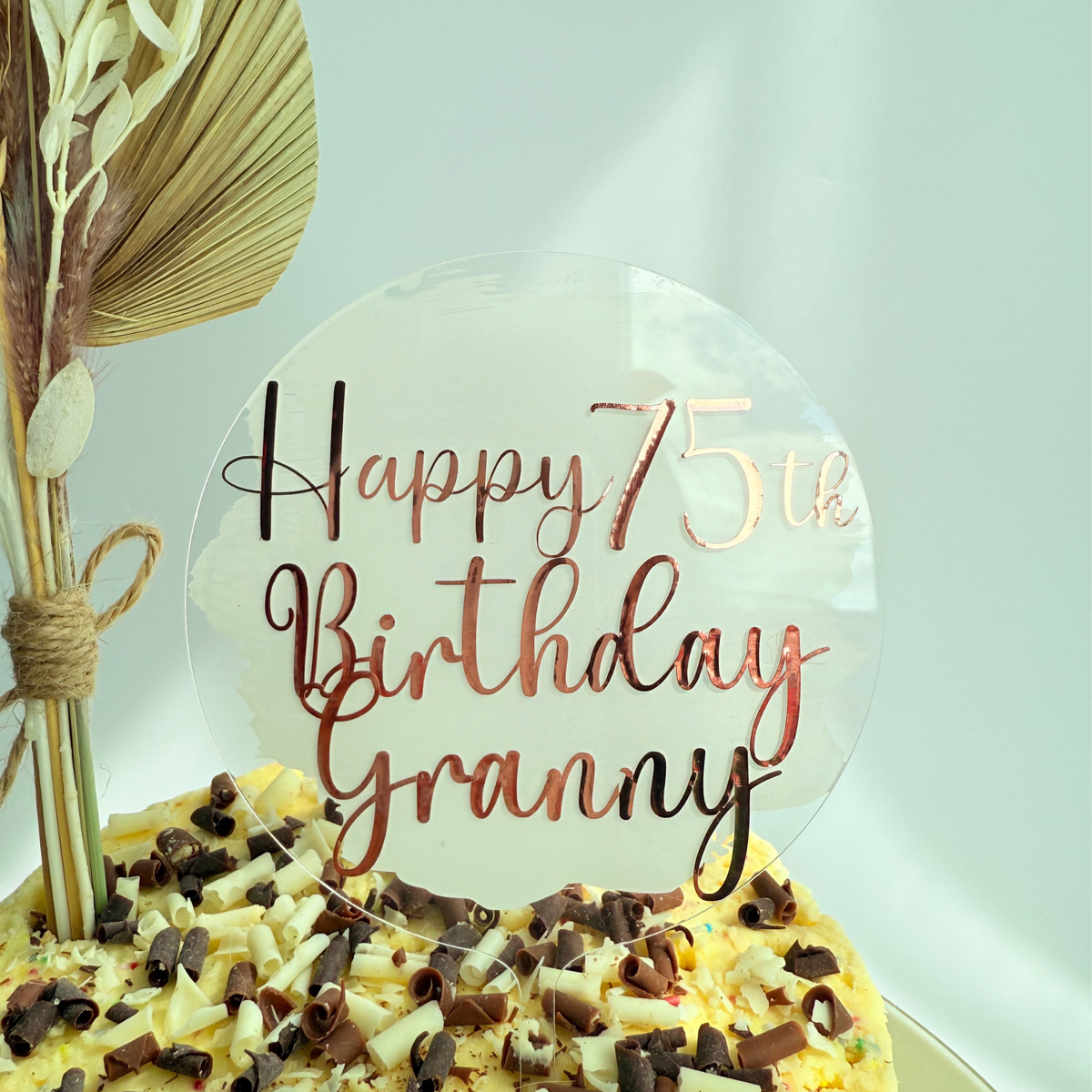 Personalised message round acrylic birthday cake decor Style 1 product photo 22