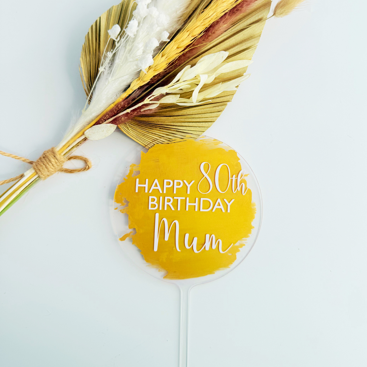 Personalised message round acrylic birthday cake decor Style 2 product photo 20