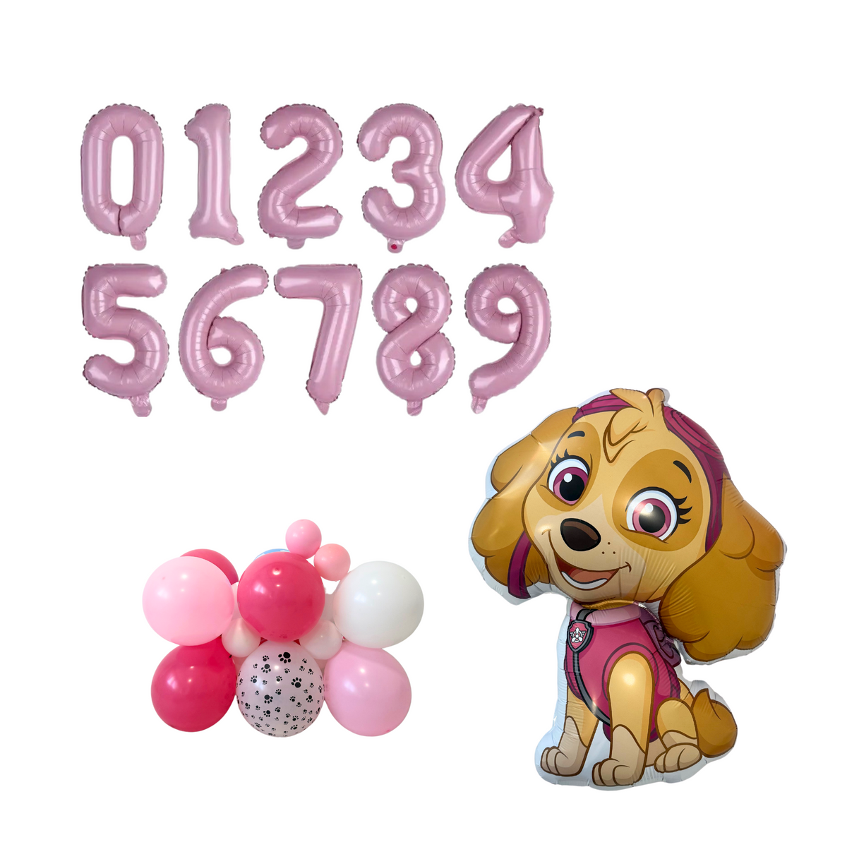 Personalised PAW patrol Sky birthday balloon bouquet sculpture kids boys girls birthday product photo 2