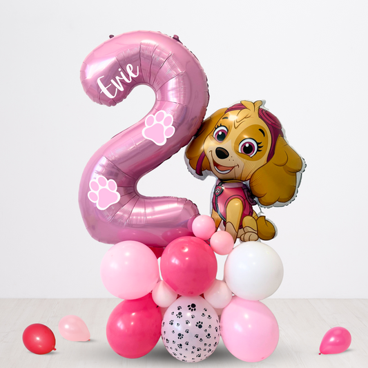 Personalised PAW patrol Sky birthday balloon bouquet sculpture kids boys girls birthday product photo