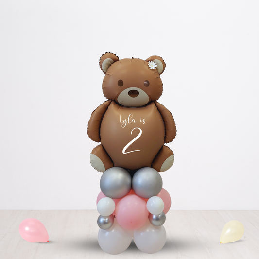 Personalised Teddy bear girls 1st 2nd birthday baby shower christening product photo