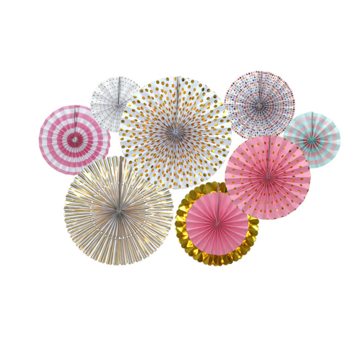 Pink gold pastel Eco Paper fan decoration wedding women milestone birthday decoration product photo 2