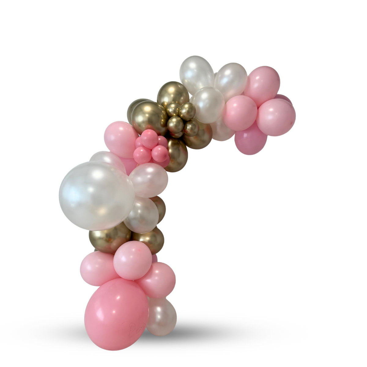 Pink, Gold & White Balloon Garland 2m Party Decoration (70 Balloons, 18" 12” and 5") product photo