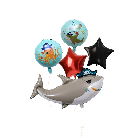 Pirate Shark and Stars Balloon Bundle product photo