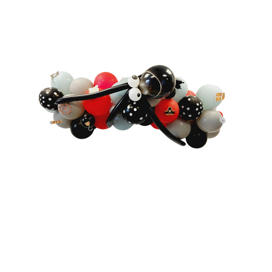 Pirate ship black octopus boys birthday balloon sculpture bouquet product photo