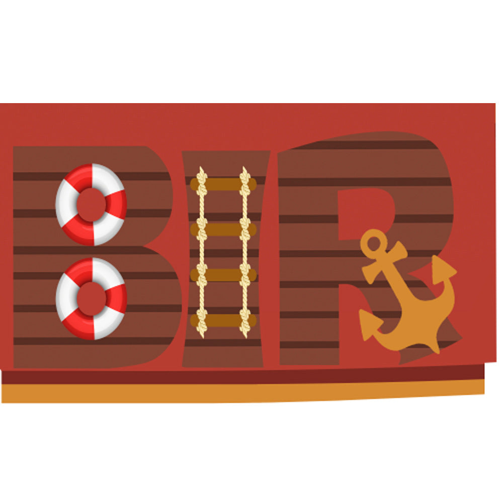 Pirate ship bunting banner product photo 3