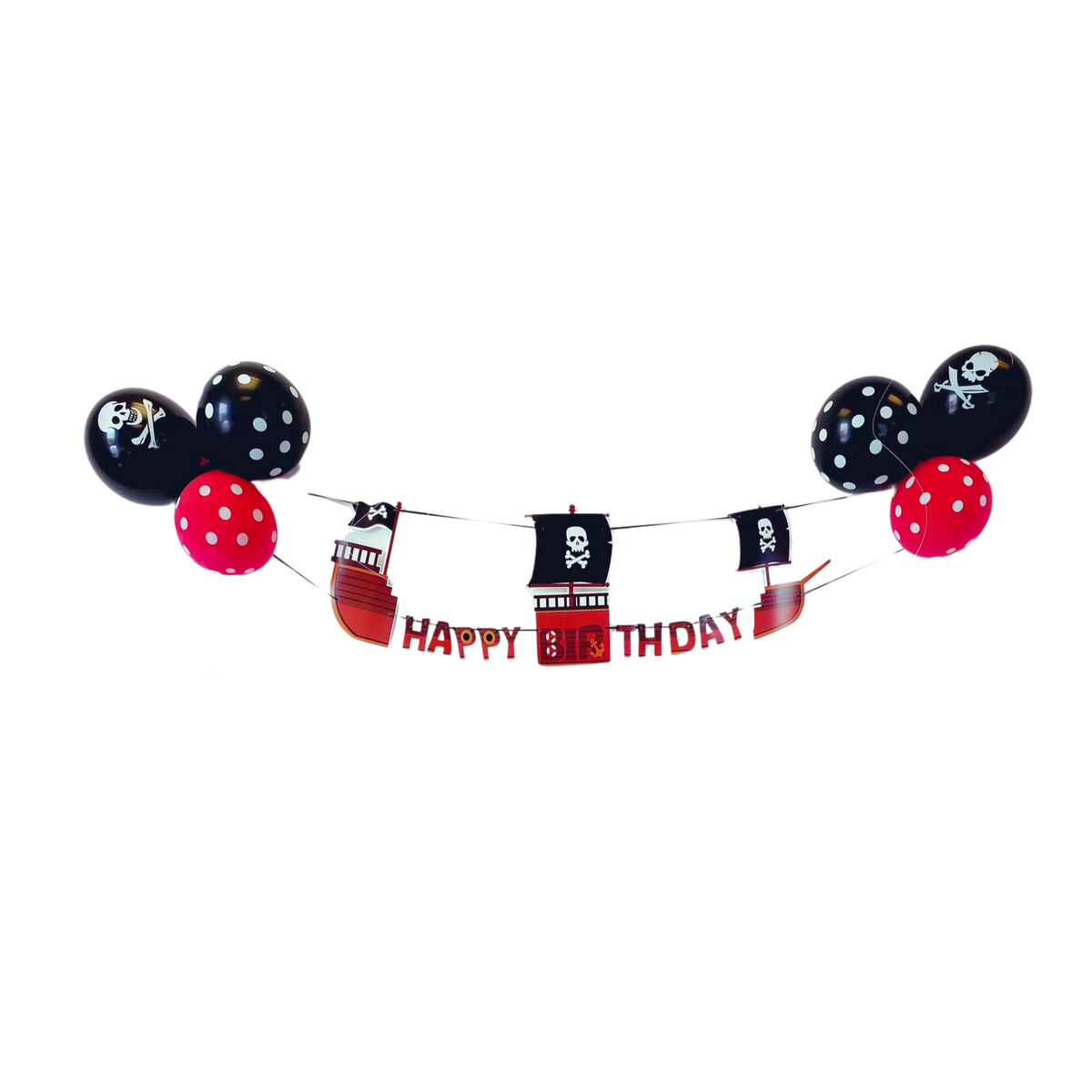 Pirates ship sea waves boys birthday balloon sculpture bouquet product photo 7