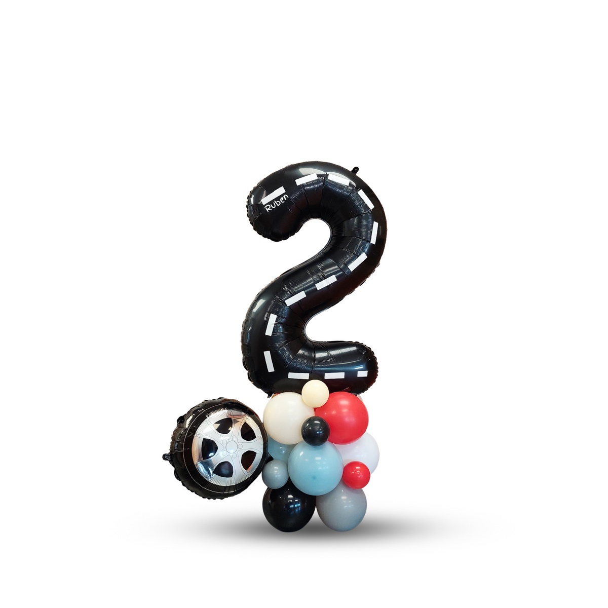 FAST one Two FAST Racing Car Birthday Balloon Bouquet Sculpture product photo 3