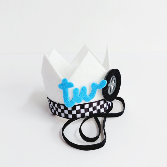 Racing Car Birthday fast one two fast 1st 2nd birthday cake smashing party hat product photo