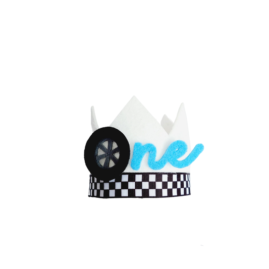 Racing Car Birthday fast one two fast 1st 2nd birthday cake smashing party hat product photo