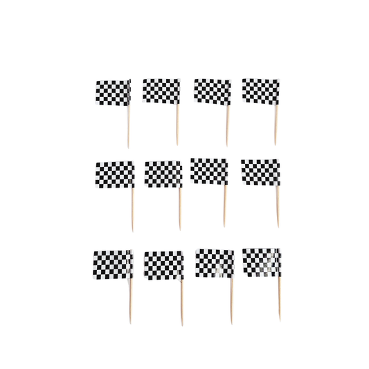 Racing Car Birthday paper cup cake topper for 1st 2nd birthdays 12pcs product photo