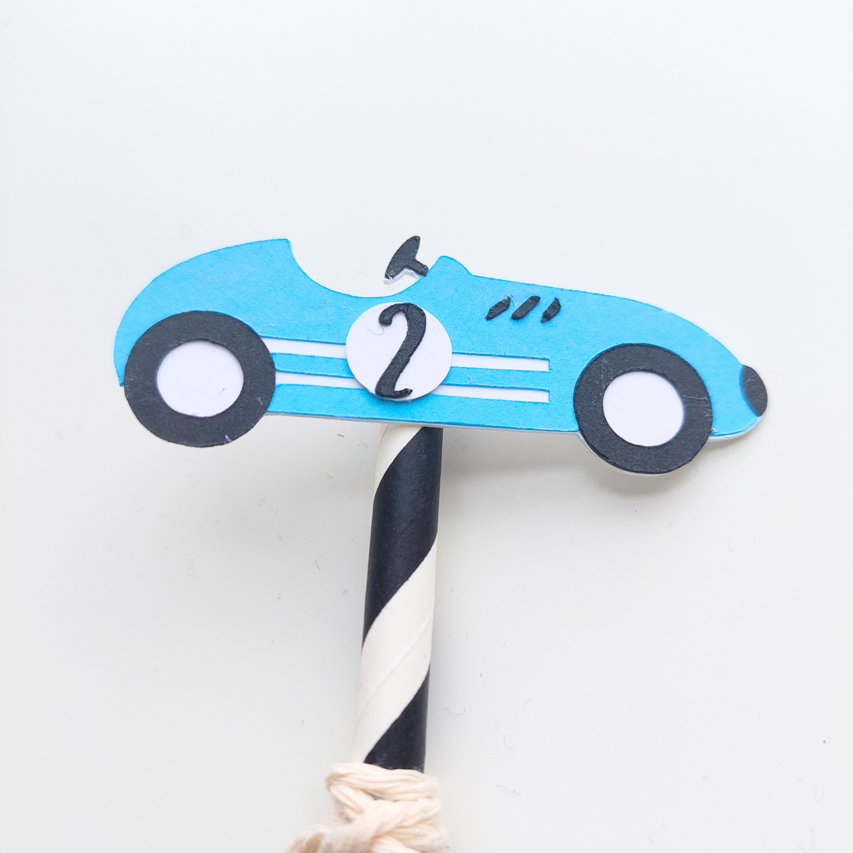 Personalised Racing Car Birthday paper cake topper for 1st 2nd birthdays product photo 5