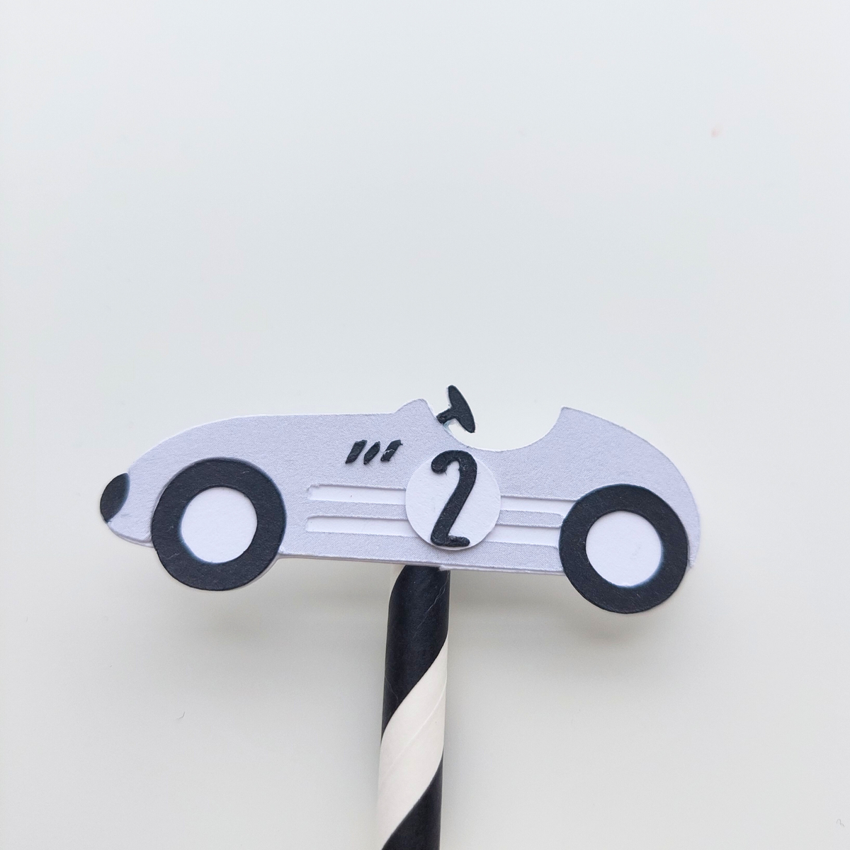 Personalised Racing Car Birthday paper cake topper for 1st 2nd birthdays product photo 6