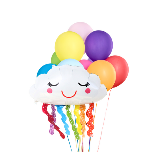Rainbow Could Tassel balloon bundle product photo