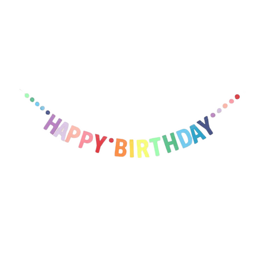 Rainbow Happy birthday bunting banner product photo
