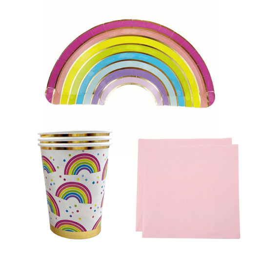 Rainbow Multi colour tableware set 10-pack product photo