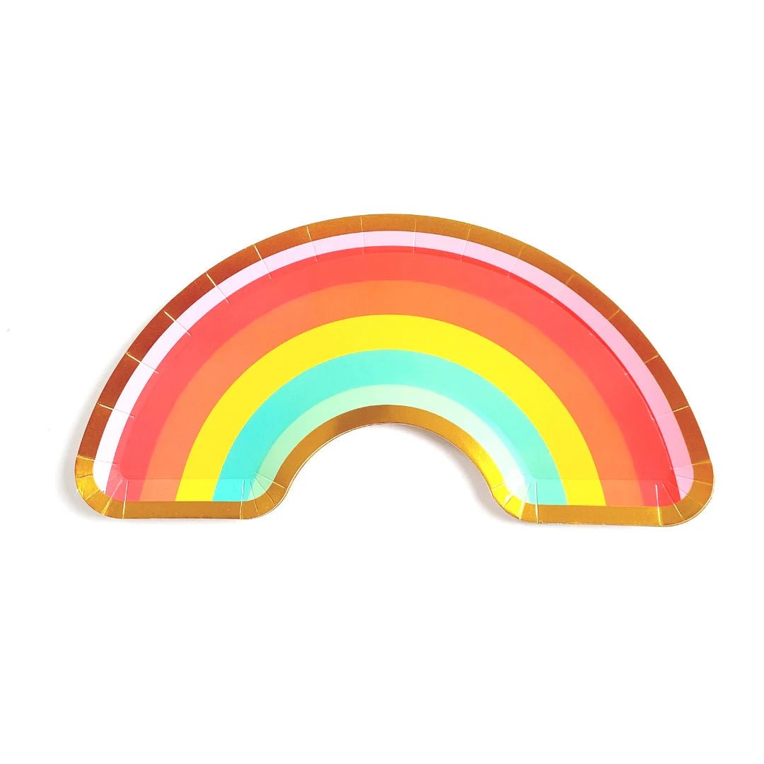 8-pack Rainbow and cloud party disposable paper tableware kit product photo 5