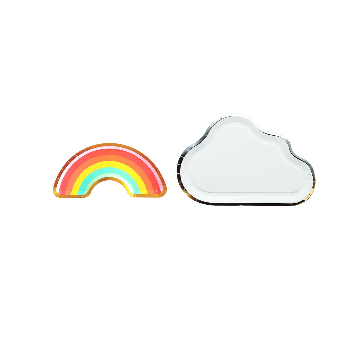 8-pack Rainbow and cloud party disposable paper tableware kit product photo 6