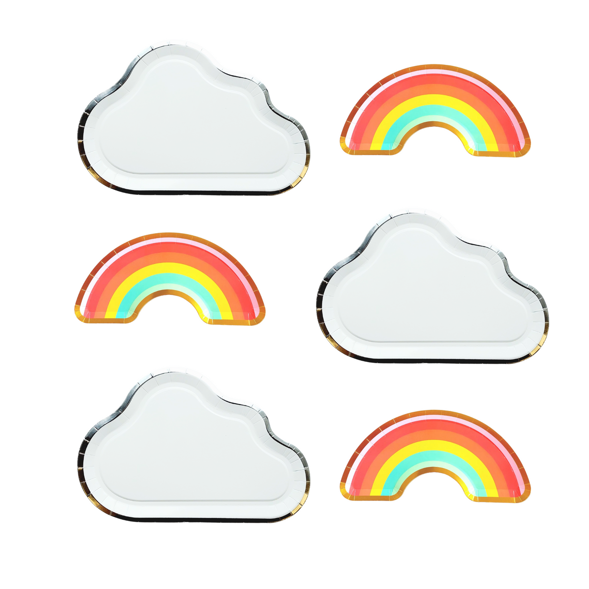 8-pack Rainbow and cloud party disposable paper tableware kit product photo 7