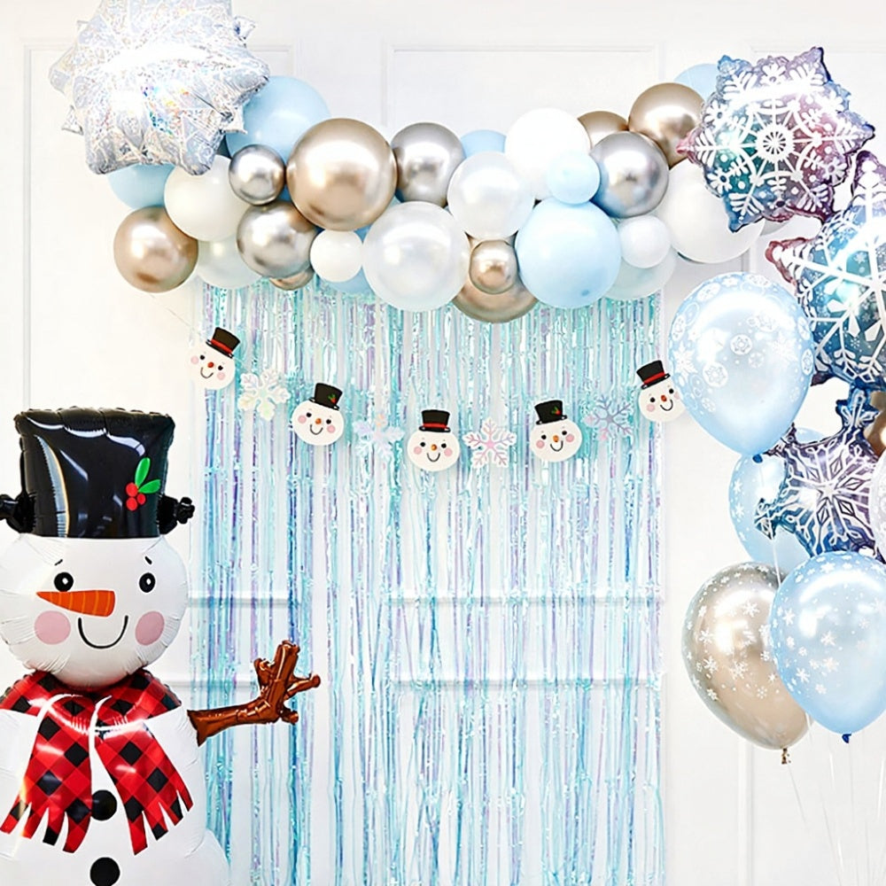 Snowman and snowflakes bunting banner product photo 2
