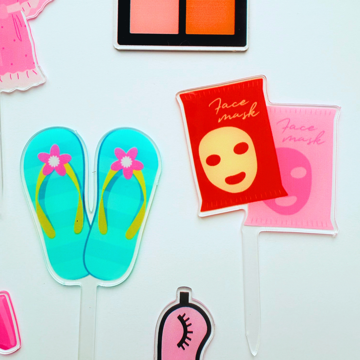 Spa Day sleepovers pamper party Cake Topper Set – 12pcs Self-Care Theme product photo 8