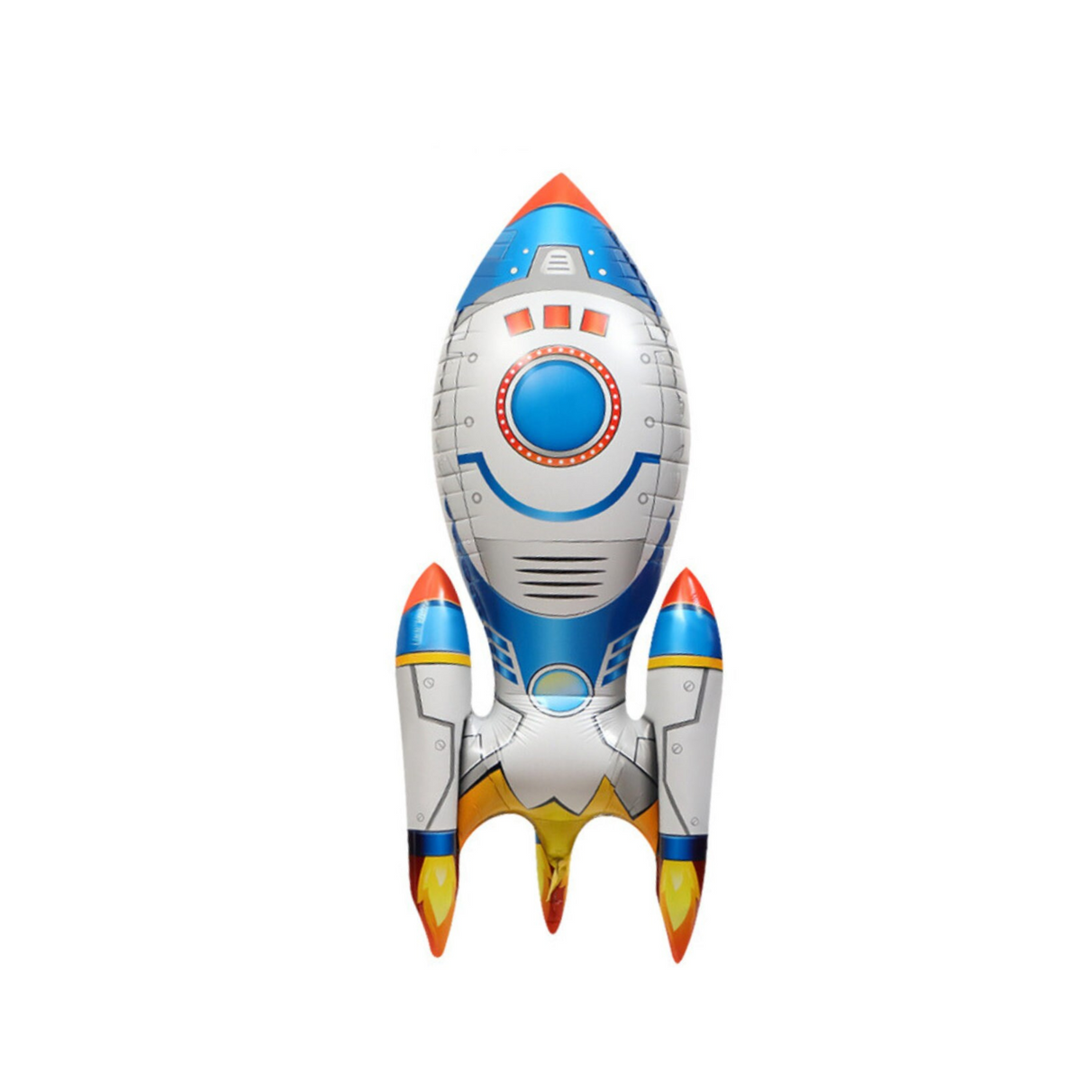 Space white rocket balloon boys outer space birthday party decoration product photo