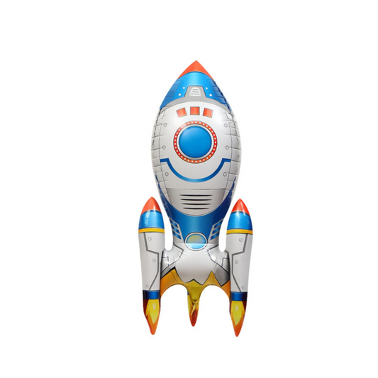 Space white rocket balloon boys outer space birthday party decoration product photo