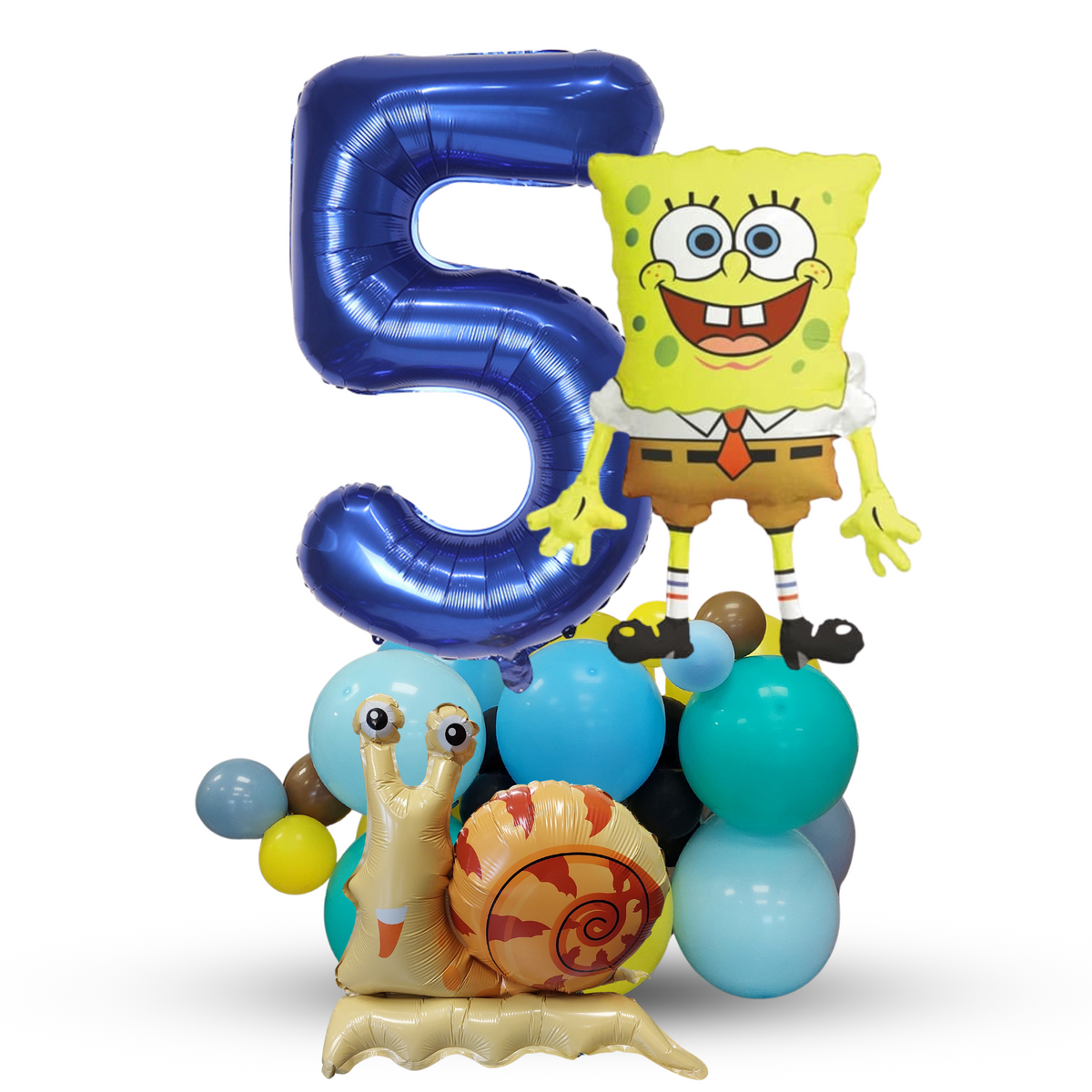 Sponge bob square pants birthday balloon bouquet tower product photo 2