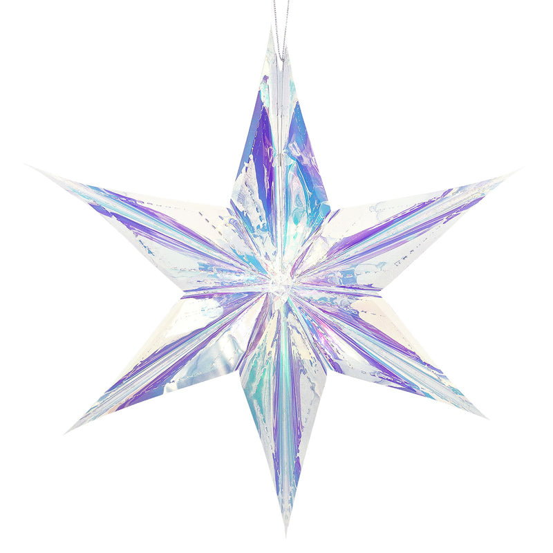 Christmas Iridescent foldable star hanging decoration lifestyle photo