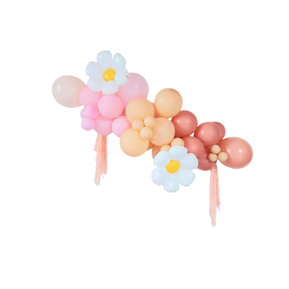 Sweet daisy balloon pink blush balloon garland with tassels product photo 2